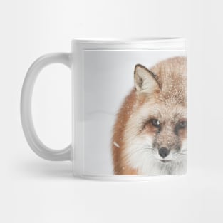 Red fox in the snow Mug